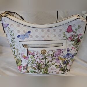 GIANI BERNINI Mom's Day Floral Hobo Bag White w/GB Print Macy's Exclusive Purse